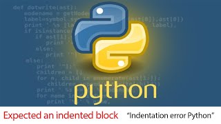 Indentation error Python Expected an indented block [upl. by Noryahs]