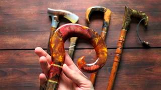 Unique Walking Canes Sticks Handmade Custom Cane  ART WALKING STICKS [upl. by Nasas]