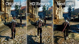 The Witcher 3  Original VS HD Rework VS Next Gen Graphics Comparison [upl. by Aihsitan]