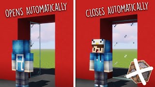 How To Build Automatic Doors In Minecraft  No Pressure Plates  No Mods Or Commands [upl. by Lletnohs89]