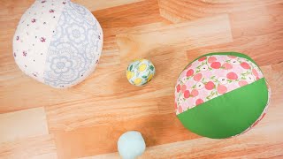 How to Make a Fabric Ball  Free Ball Sewing Pattern [upl. by Festus]