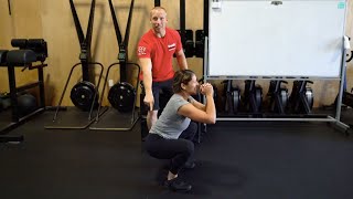 Midline Stabilization in the Air Squat [upl. by Ardiedak270]