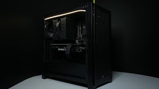 All BlackNonRGB PC Build ft Corsair 4000D Airflow Ryzen 5 5600X and RTX 3070 [upl. by Teirtza]