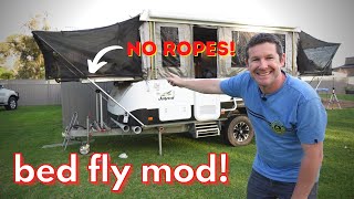 LIVE  Jayco Camper Trailer Bed Fly Modification and Conversion Tips and Tricks to make it a breeze [upl. by Eessac]