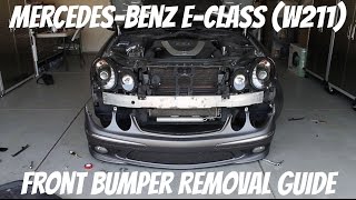 How to Remove a MercedesBenz Front Bumper  EClass w211 [upl. by Catlin]