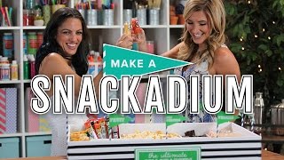 Super Bowl Party Food  How to Make a Snack Stadium  Make Talk [upl. by Anoirtac]