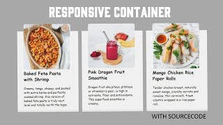 Responsive Container in HTML and CSS [upl. by Aenal437]