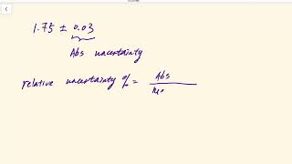 Absolute Uncertainty vs Relative Uncertainty  Analytical Chemistry [upl. by Burnham]