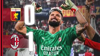 From Pulisics goal to Girouds save  Genoa 01 AC Milan  Highlights Serie A [upl. by Abbott]