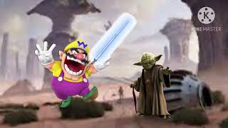 Wario Dies After falling his lightsaber training and killing yoda [upl. by Ybanrab]