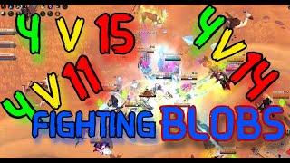 4vBLOBS Heavily outnumbered Blackzone small scale  Albion Online PvP [upl. by Hsakaa]