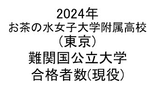 お茶の水女子大学附属高校東京 2024年難関国公立大学合格者数現役 [upl. by Errised546]