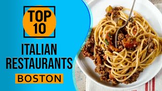 Top 10 Best Italian Restaurants in Boston Massachusetts [upl. by Esirahs]