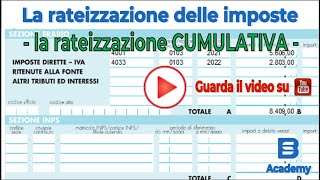 La rateizzazione cumulativa [upl. by Oiramaj]