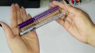 DIY  Customização de Canetas com Strass [upl. by Ahsilyt]