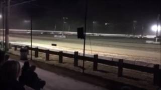 Bad crash Novice Sportsman Feature 71516 Ransomville Spedway [upl. by Eiryt]