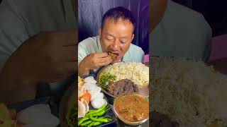 Khasi KO Masu basmati Chamal amp Dhido neapli traditional food village food Rubi Rai Mukbang [upl. by Alya532]