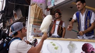 Turkish Ice Cream Tricks in Istanbul [upl. by Soisatsana218]