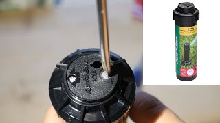 How to adjust a Rain Bird sprinkler head  SIMPLE ADJUST ROTOR 32SA [upl. by Kazue]