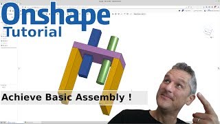 Onshape  9  Basic Assemble [upl. by Noswad]