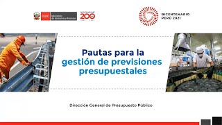 Pautas para las previsiones presupuestales [upl. by Madriene768]