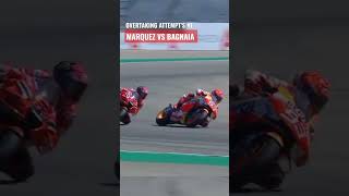 MARQUEZ VS BAGNAIA Valentino Rossis Team 1st Overtaking Attempt at Motogp [upl. by Gronseth]