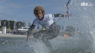 Kitesurf World Cup auf Fehmarn Profis aus über 20 Ländern fliegen übers Wasser [upl. by Malanie]