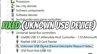 FIXED Unknown USB Device Device Descriptor Request Failed Windows 11 10 [upl. by Elcin115]