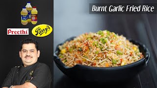 Venkatesh Bhat makes Burnt Garlic Fried Rice  fried rice recipe with burnt garlic  lunch box ideal [upl. by Hgieleak]