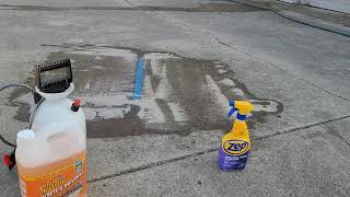 Remove Oil stains from DrivewayTest [upl. by Eillek129]