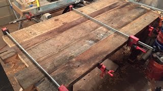 Reclaimed Wood Dining Table quotThe West Bellequot Build Part 2 of 3 [upl. by Ijar]