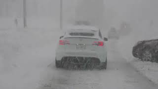 Massive Winter Storm Slams California  huge snow storm  Blizzard Conditions on Donner Pass  2022 [upl. by Sparke103]