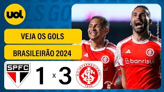 SÃO PAULO 1 X 3 INTERNACIONAL  BRASILEIRÃO 2024 VEJA OS GOLS [upl. by Sema203]