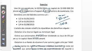 Comptabilité des sociétés  Vidéo N 7 quotexercice corrigé Affectation du résultatquot [upl. by Niggem]