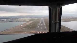 Atterrissage MARSEILLE PROVENCE LFML COCKPIT ATR42 AIR FRANCE Landing at Marseille provence [upl. by Yllus618]