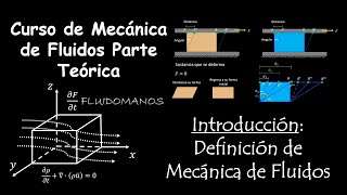 1 Introducción Definición de Mecánica de Fluidos [upl. by Aemat]