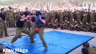 Israeli Soldiers Demonstrate Krav Maga [upl. by Eelra]