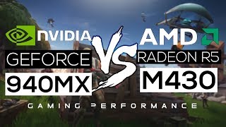 NVIDIA Geforce 940MX VS AMD Radeon R5 M430 2018  Gaming Performance [upl. by Anallij810]