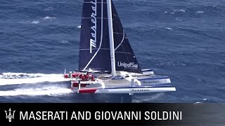 Giovanni Soldini introducing the new Maserati Multi 70 trimaran [upl. by Idahs]