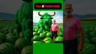 Green Giant Bull Revenge  ai bull animals loveanimals police youtubeshorts viralshort [upl. by Ardien]