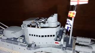 Heavy Cruiser HMS EXETER 1350 TRUMPETER with EDUARD PE [upl. by Eimas]