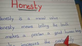 easy 10 Lines on Honesty  essay on Honesty in english [upl. by Lean58]