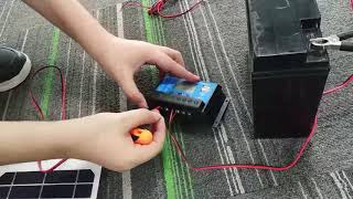 How to Connect solar controller with solar panel and battery [upl. by Ralina922]