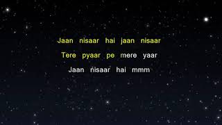 Jaan Nisaar  Kedarnath Karaoke Version [upl. by Yantruoc]