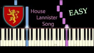 The Rains Of Castamere  EASY Piano Tutorial by Russell [upl. by Nomelc177]