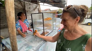 Mama Natalia tries BANANACUE and MARUYA in the village Exploring the TROPICAL FOREST 🌴🇵🇭 [upl. by Geno]