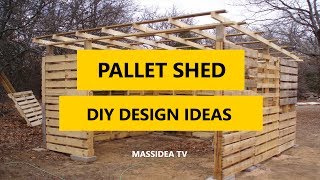 Pallet Garden Shed Part 1 Shed Made of 65 Pallets [upl. by Di]