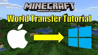 How to Transfer Minecraft Bedrock Worlds from iOSiPadOS 13 to Windows 10 for Free Without Realms [upl. by Olenolin]