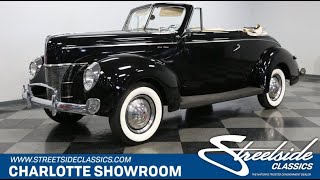 1940 Ford Deluxe Convertible for sale  7253CHA [upl. by Ahsilra28]