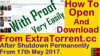 How To Open And Download From ExtraTorrent Site After Shutdown  Comp Tech World [upl. by Esinert869]